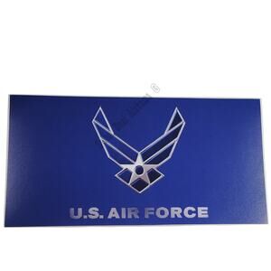 U.S. Air Force Wings, Blue Background - 7.5" x 3.75" - Vinyl Bumper Sticker